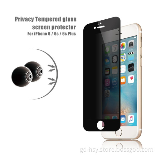 HUYSHE 0.3mm anti spy tempered glass privacy screen guard for iphone6s